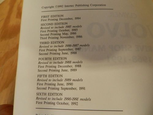 Clymer Volvo Stern Drive Shop Manual 1968-1991 B770 Free Ship, US $25.00, image 7
