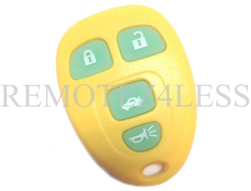 New gm yellow glow in dark keyless remote key fob transmitter clicker beeper