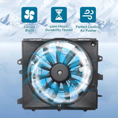 Radiator Cooling Fan Assembly Fits Cadillac ATS 2013 2014 2015 4Cyl 6Cyl Engine, US $89.90, image 5