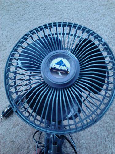 2 peak fans 12 volt 6" clip oscillating boat rv camper car truck ~great value~ 