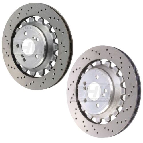 SHW Rear Brake Discs Drilled 380x28mm X2 R90 For BMW M2 / M2 Comp / M2 CS F87, US $, image 2