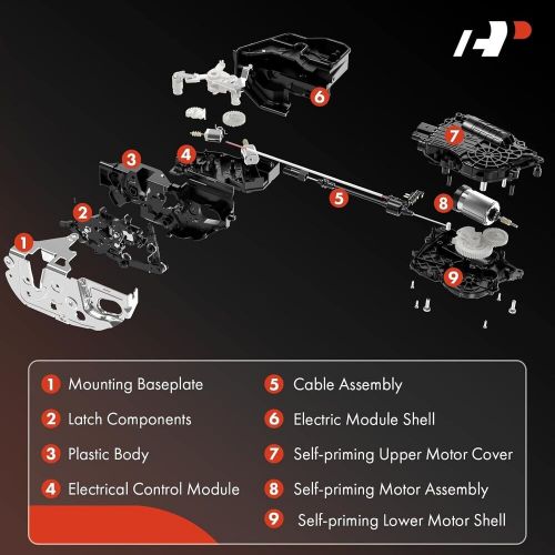 Front right soft close door lock actuator for bmw 5 528i 535i 550i 7 740li 750li