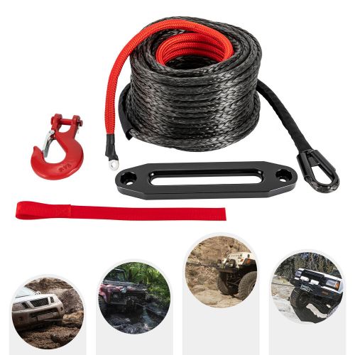 Synthetic Winch Rope Winch Line Recovery Cable 3/8"x100ft 23809lbs for SUV Truck, US $75.16, image 5