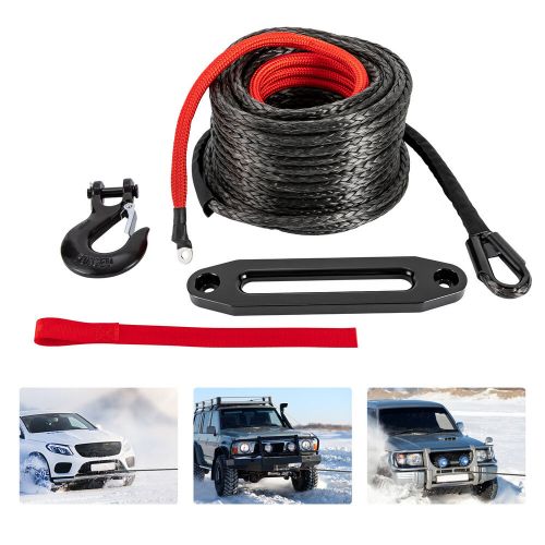 Synthetic Winch Rope Winch Line Recovery Cable 3/8"x100ft 23809lbs for SUV Truck, US $75.16, image 12