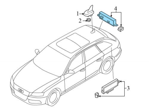 2009-2012 AUDI A4 QUATTRO 2.0L - REAR Radio Antenna Booster 8K9035225A, US $34.99, image 2