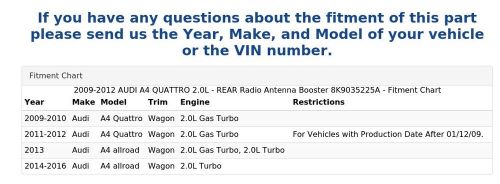 2009-2012 AUDI A4 QUATTRO 2.0L - REAR Radio Antenna Booster 8K9035225A, US $34.99, image 4