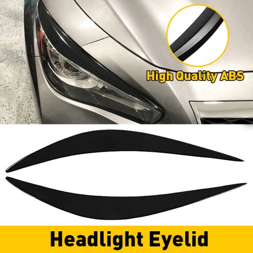 For 2014-2022 Infiniti Q50 Headlight Eyelid Trim Cover Eyebrow Rear Black, US $16.99, image 5