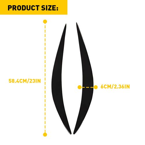 For 2014-2022 Infiniti Q50 Headlight Eyelid Trim Cover Eyebrow Rear Black, US $16.99, image 10