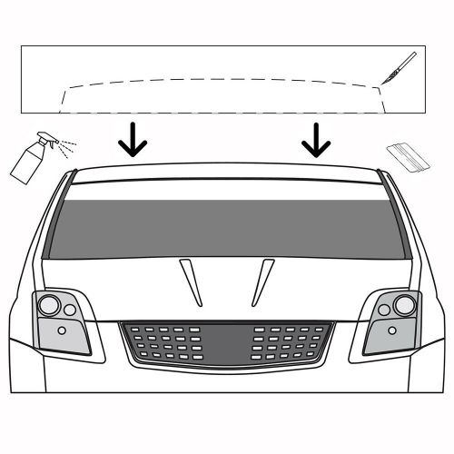 Sun Strip Vinyl Premium Visor 8"x60" Windshield Banner Decal Cast PVC Film Banne, US $13.06, image 2