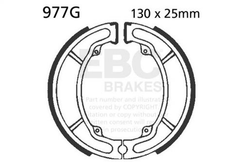 EBC Motorcycle Brakes 977G Motorcycle Grooved Replacement Brake Shoes, US $35.01, image 2