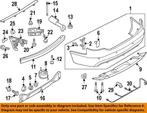 Audi oem n90772102 rear bumper-energy absorber bolt