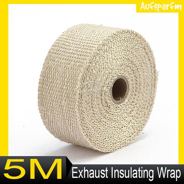 1 x high heat 5m exhaust header pipe tape/horsepower tape wrap insulation cloth 