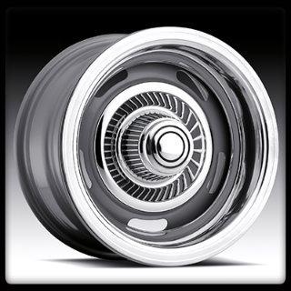 15" x 4 vision 55 rally 5x4.5 / 5x4.75 chevy dodge silver wheel rims 15 inch +0