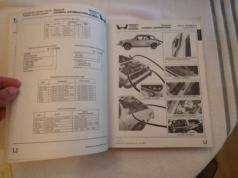 Buy 1977 Honda Civic CVCC Service Manual in Honey Brook, Pennsylvania