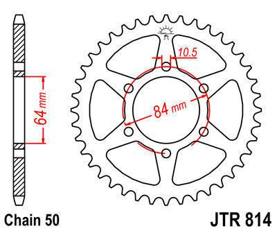 Jt sprocket rear 50t steel fits suzuki gs550 n 1979