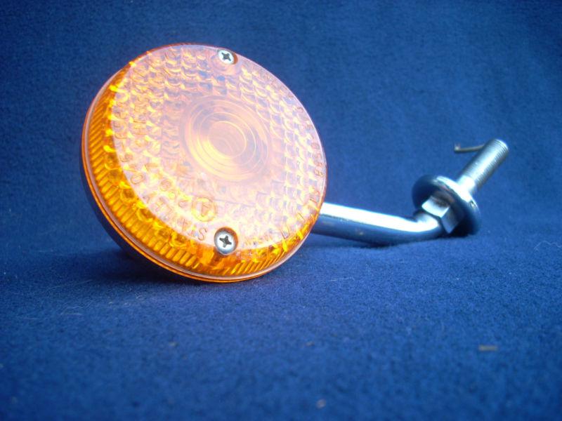 Buy Stanley Chrome Orange Lens Motorcycle Turn Signal Light w / Bracket 045 6588 in Holland