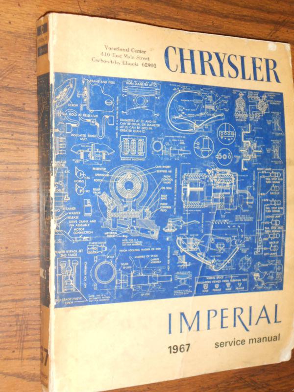 1967 chrysler and imperial shop manual / original shop book!!!