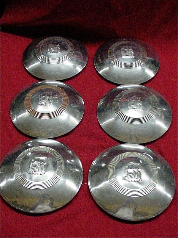 Vtg antique plymouth hubcaps 1946 1947 1948 1949 1950 1951 1952 1953 1954 1955