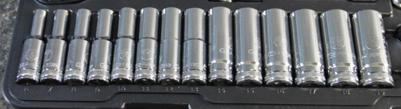 New kd tools gearwrench 57pc sae / metric 12 pt 3/8" drive socket set 