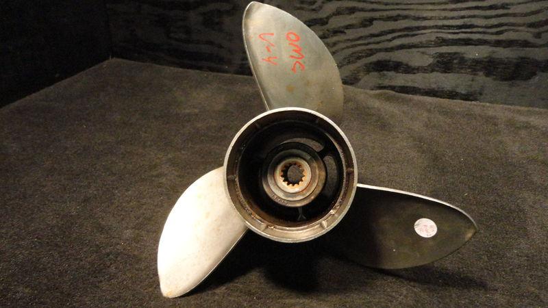 Used johnson/evinrude stainless steel propeller 13x19 outboard boat prop p603
