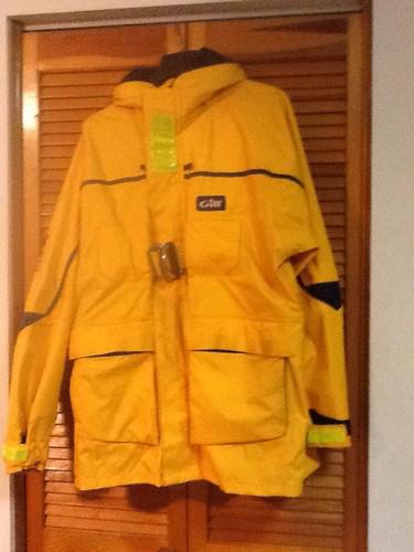 Gill marine coastal foul weather jacket with safety harness