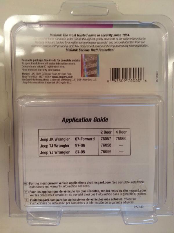 MCGARD 76060 PREMIUM DOOR LOCKS FOR JEEP WRANGLER UNLIMITE JK 2007-CURRENT, US $25.00, image 2