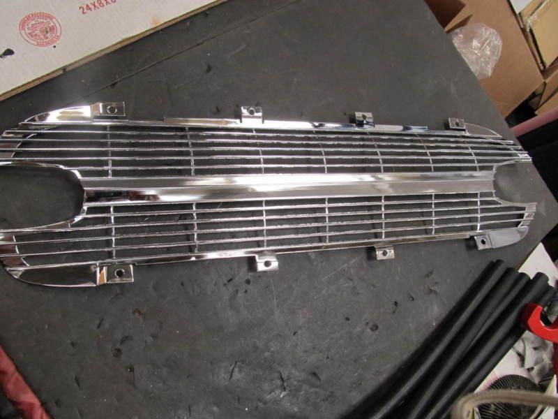 61 corvette silver front grille -  show chrome original grill bumper trim 