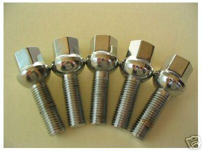 Lug bolts lugs nuts ball seat 12x1.5 benz vw 39mm shank