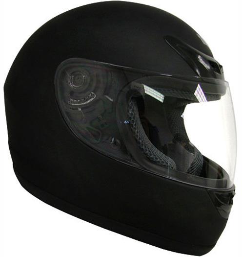 Full face motorcycle street helmet matte flat black ~l