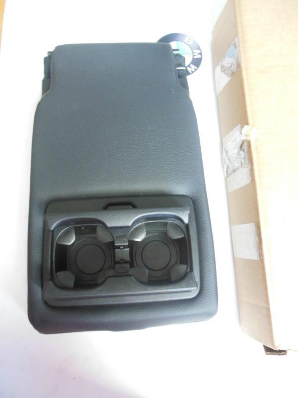 Bmw e83 x3 black leather rear seat center arm rest 52207256244