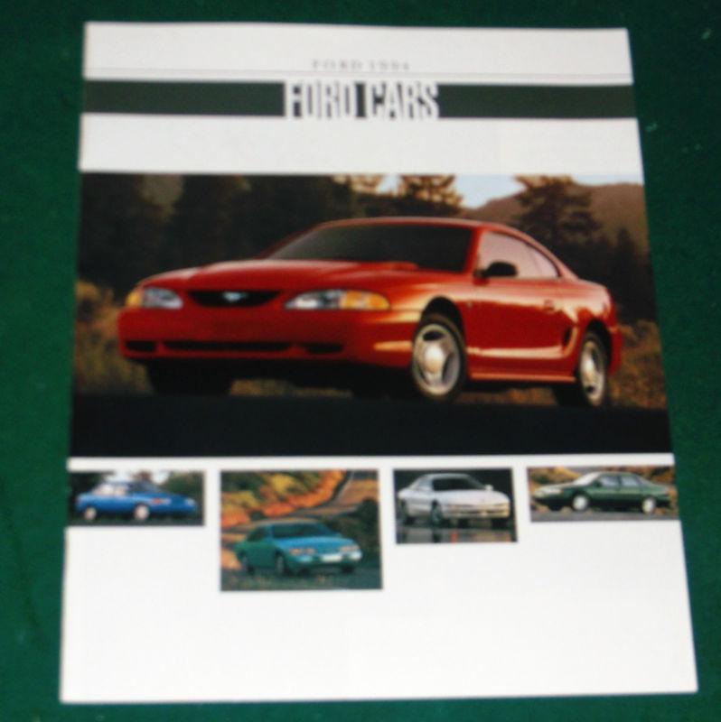 Buy 1994 Ford Full Line Sales Brochure; Mustang; Thunderbird; Escort