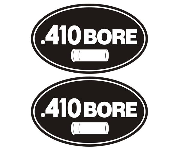 .410 bore ammo can decal set 3"x1.8" oval ga shell shotgun sticker zu1