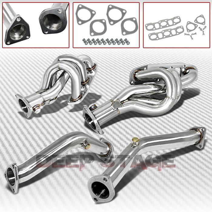 2x3-1 tubular exhaust manifold header+downpipe 03-06 nissan 350z infiniti g35