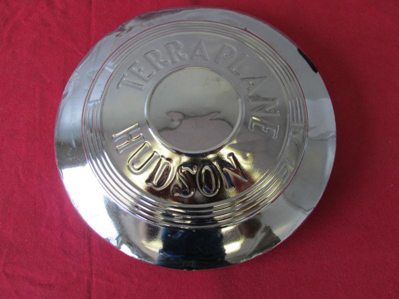 Vintage 30's hudson terraplane chrome dog dish hub cap wheel center 1013