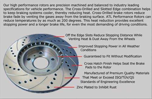 FITS ACCORD LX LX-S NEW F/R SET DRILLED ONLY BRAKE ROTORS & METALLIC PADS, US $149.60, image 2
