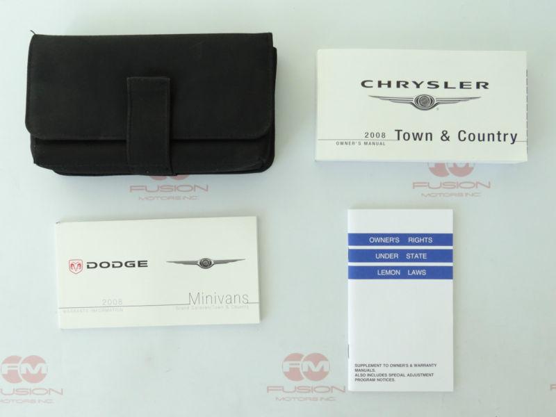 2008 chrysler town & country owners owner manual with case 
