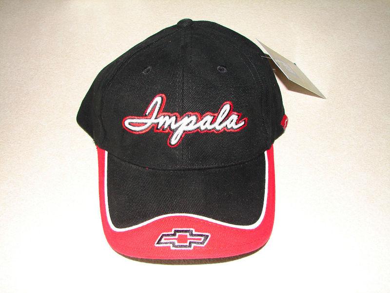 Impala red with black trim  hat   chevy