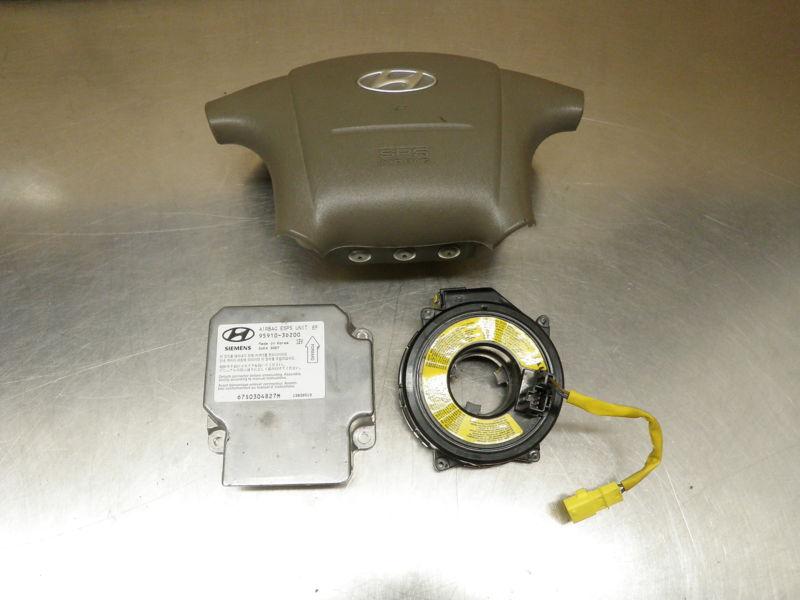 02 03 04 05 hyundai sonata drivers air bag set w/ computer 0800687