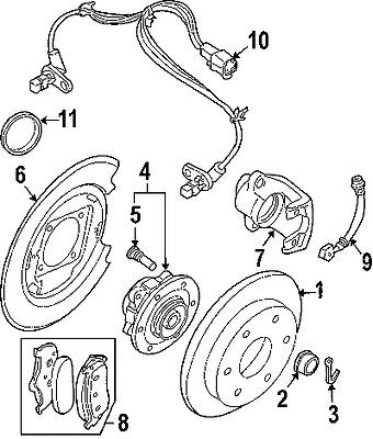 Nissan 44060ea091 genuine oem factory original rear pads