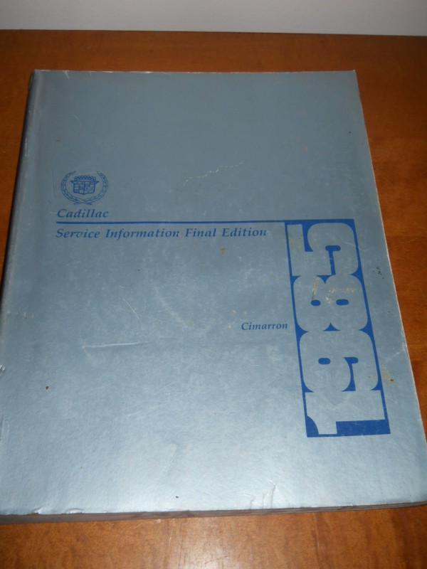 1985 cadillac cimarron used original cadillac h-2210 service information manual