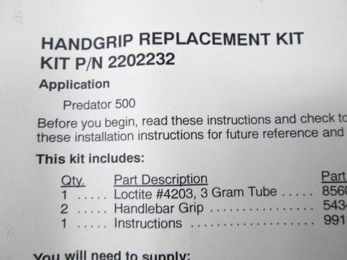 NEW OEM Polaris Handle Bar Grip Kit Outlaw Predator 450 500 525 5436089 NOS, US $17.99, image 2