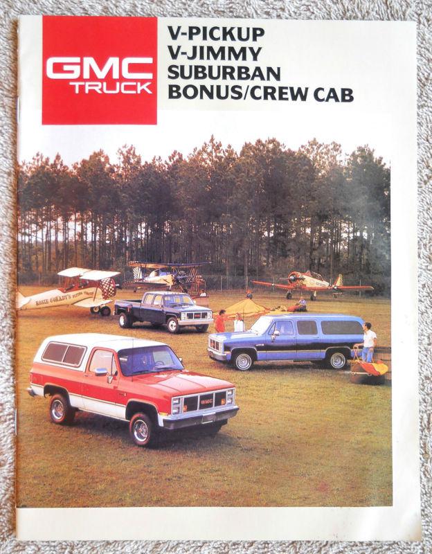 1988 gmc truck v-jimmy v-pickup suburban bonus crew cab brochure literature