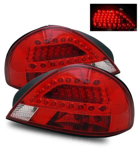 99-05 pontiac grand am euro red clear led aftermarket tail light rear brake lamp