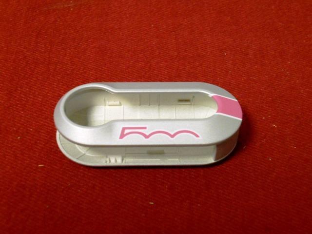 FIAT 2012 500 Ignition Key Covers Silver W/Pink 500 logo SET, US $79.95, image 3