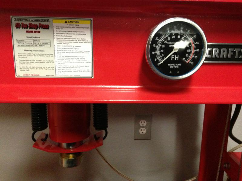 50 Ton Hydraulic Pneumatic Shop Press/Metal Brake w/Warn Electric Winch, US $4,499.99, image 2