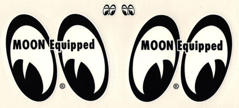 4" moon decals rat hot rod drag racing gasser custom nhra fuel gas tank logo