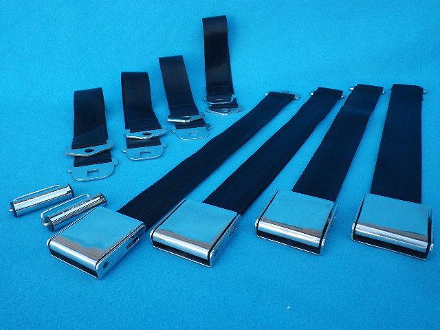 1964 pontiac gto, chevrolet, buick, olds deluxe seat belt set/four - irving 8000