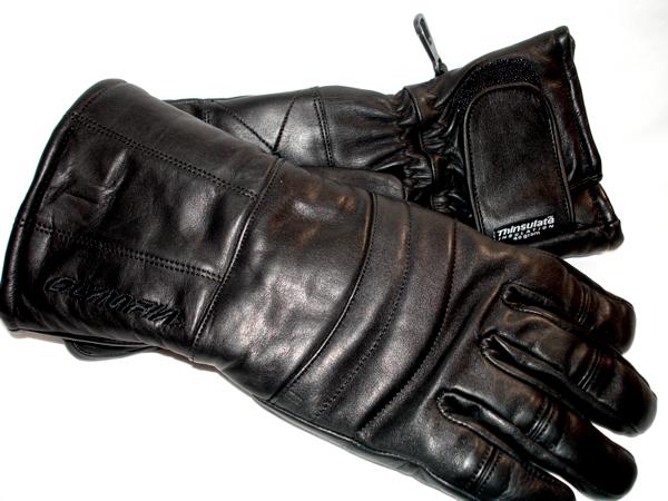 Leather olympia motorcycle gloves 40 gram thinsulate - size small