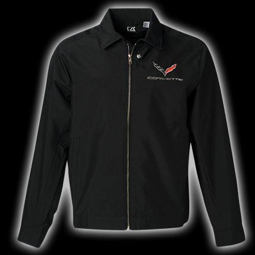 Corvette c7 stingray cutter & buck jacket 2014 black  buds chevrolet st marys oh