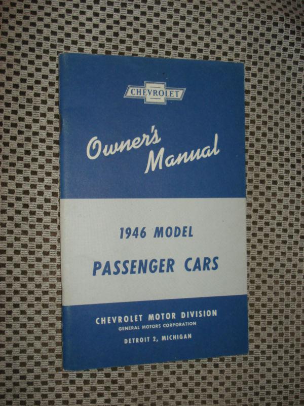 1946 chevy owners manual glove box book cool book